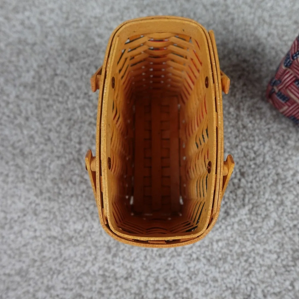 Longaberger‎ 2002 Collectors Club Miniature Flag Basket Red White Blue Patriotic